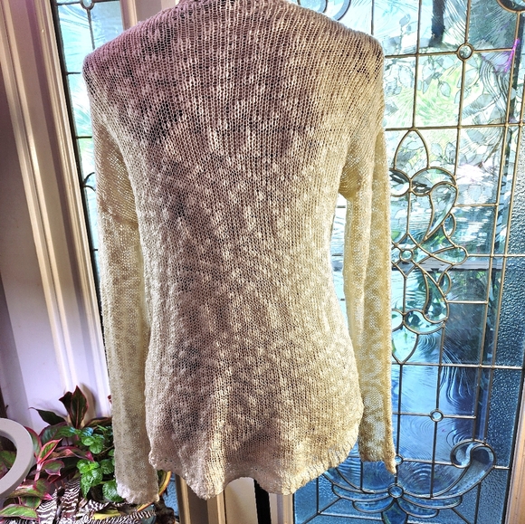Cozy White Spring/Summer Beach Sweater M - Picture 4 of 6
